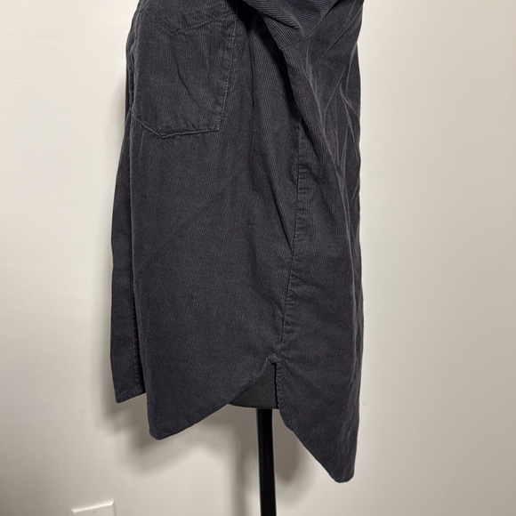 H&M Navy Blue Corduroy Button-Down Shirt - Women’s Size XS - Picture 8 of 8